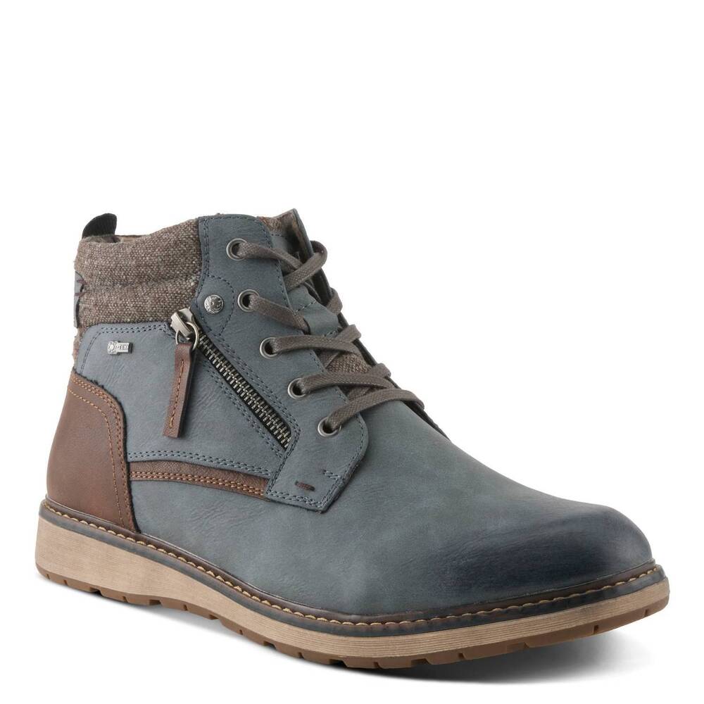 NEW SPRING STEP SHOES men's johnny boots in blue